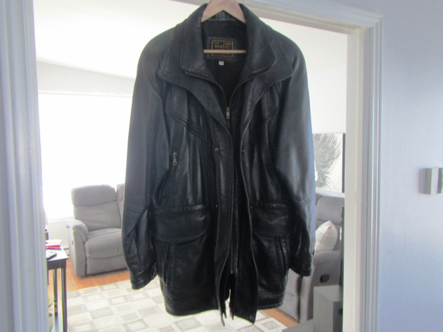 Manteau de cuir noir pour homme S-M dans Hommes  à Ville de Montréal