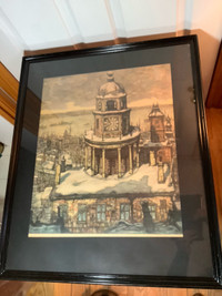 Vt “The Town Clock Halifax NS” Col Engraving Nicholas Hornyansky