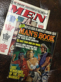 2 vintage men’s magazine from the 1970’s
