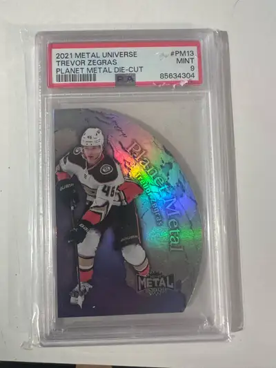 2021 Metal Universe Trevor Zegras Planet Metal Die-Cut PSA 9, View more