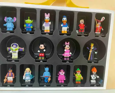 Stitch, sold, Buzz Lightyear, sold Alien, $7, Aladdin, sold, Genie, sold Maleficent, sold. Alice, so...