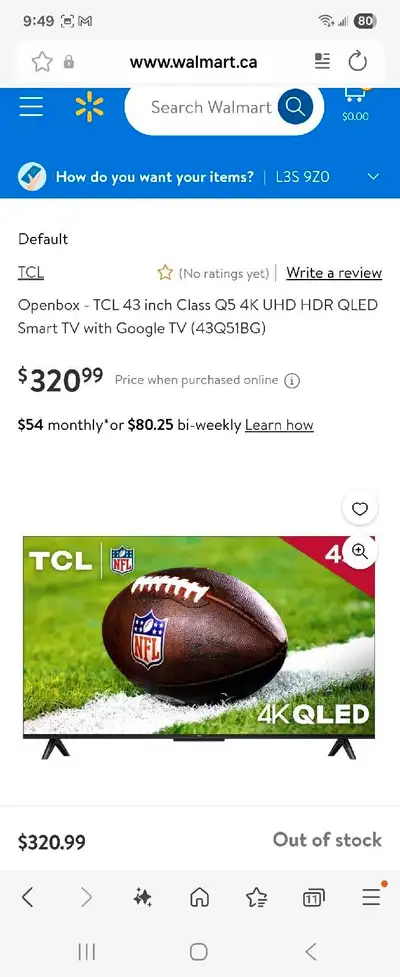 TCL 43" 4K UHD HDR QLED Smart TV with Google TV (43Q51BG), View more