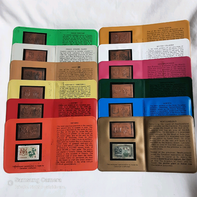 Set 12 Canada provincial/territory flower stamp & bronze, View more