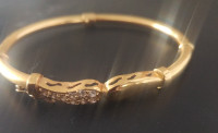 18K Gold Double Snake Openable Bangle Bracelet Serpent OR 18 K