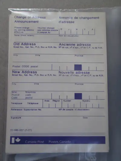 18 change of address cards., View more