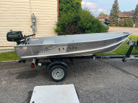 Lund A12 aluminum boat and 5hp motor