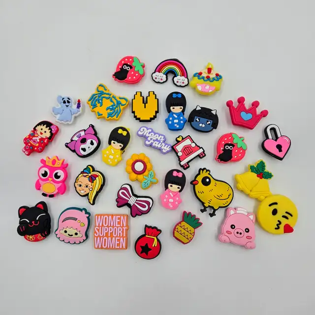 Shoe Charms Jibbitz Rubber Lot Of 86 Female Singer Disney Read in Arts & Collectibles in Strathcona County - Image 5