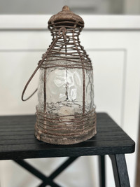 Decorative lantern with candle