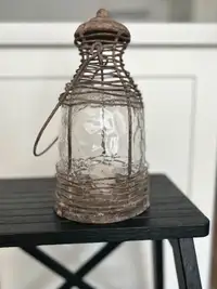 Decorative lantern with candle