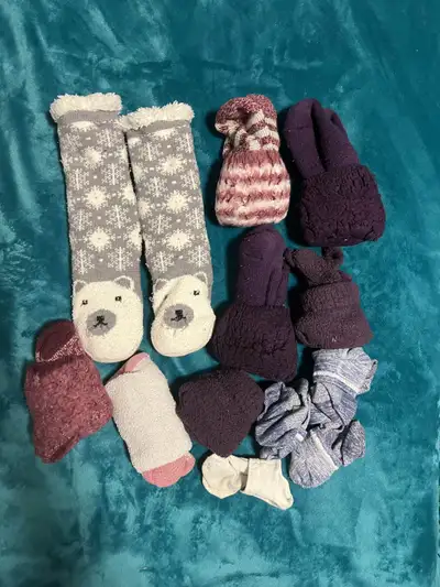 Assorted socks for women/girls and 2 pairs of tights. $15 for all pictured or make an offer if you'd...