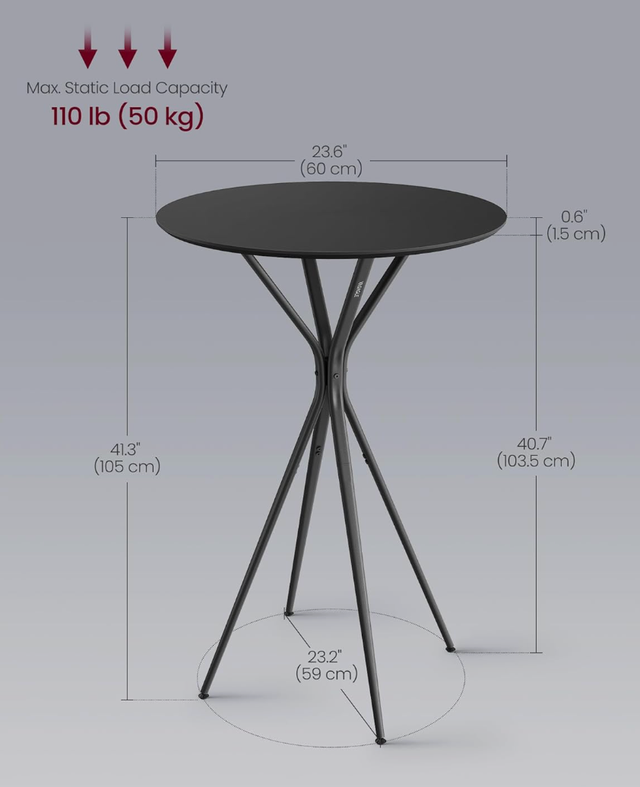 Bar Table Round Cocktail High Top Table in Dining Tables & Sets in Edmonton - Image 3