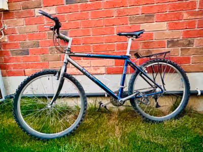 Trek 6500 Mountain Bicycle. Wheels 26". Distance from ground to lowest point of top tube is approx....