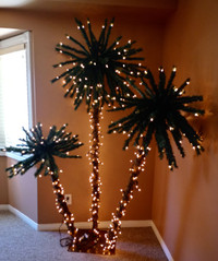Artificial Lighted Palm Tree For Indoors Or Outdoor Patios