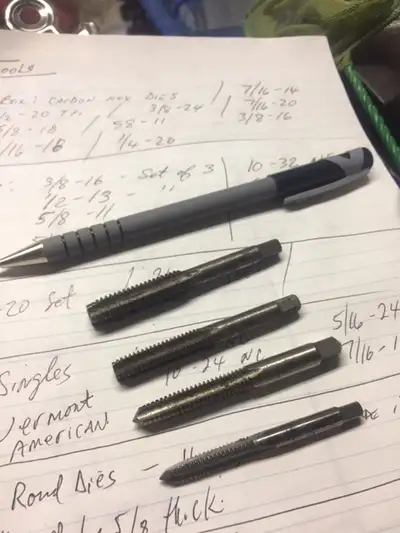 AVAILABLE : Used Taps and Die Nuts.. Good Quality. Heavy duty.. Single Taps Sizes - SAE Tap Sizes On...