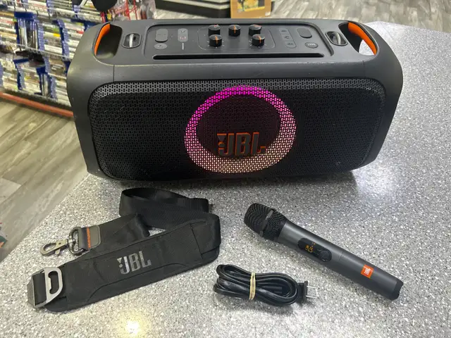 JBL Partybox On The Go Essential Bluetooth Speaker With Mic in Speakers in Oshawa / Durham Region - Image 2