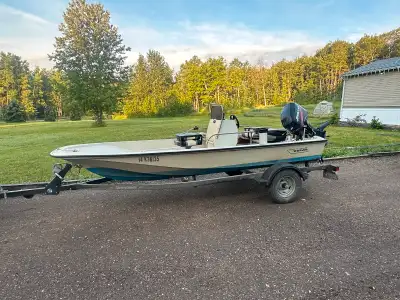 I have a 15’ Boston whaler with a 2007 mercury 50hp motor. Motor runs really good. It is on a 2019 s...
