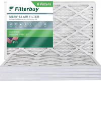 FURNACE AIR FILTERS-6 PACK, NEW, 20”x30”x1”