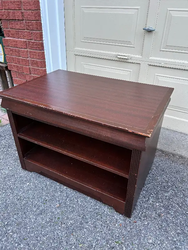 TV stand -wooden with two shelves underneath in TV Tables & Entertainment Units in Ottawa - Image 2