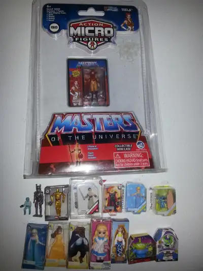 $5 each or 5 for $20 Teela Greedo, Jango Fett, C3-P0, Rey Thor, Stitch Bo-Peep, Jessie, Alien, Buzz...