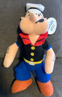 12" Vintage Popeye the Sailor Man Play by Play Toy Stuffed Plush