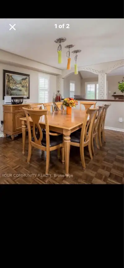 large 8 seater solid wood table, View more