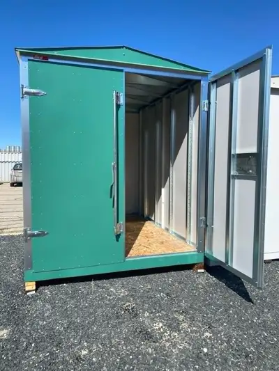 Modular 75 green steel garden shed, View more