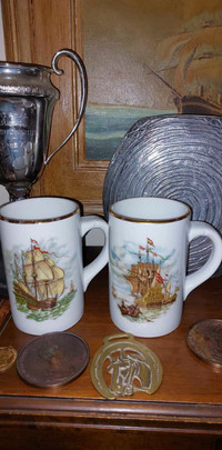 Pair of Gorgeous vintage Made in West Germany  Mugs  10$ each or