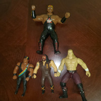 Lot of 4 WWE/WCW Wrestling Action Figures Jakks