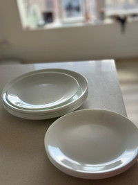 white plates