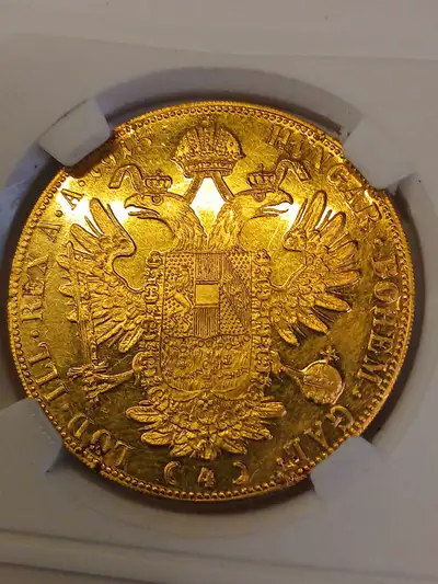 RARE 1915 SOLID GOLD AUSTRIAN 4 DUCATS GOLD COIN, View more