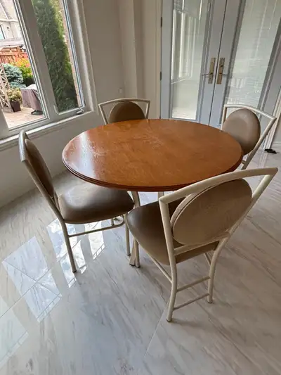 Very Good Shape Kitchen Table, 4 Chairs & 2 Matching Bar Stools, View more
