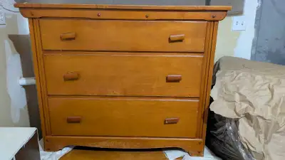 Three-Drawer Wooden Dresser, View more