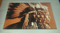 Cadre Laminée : Amérindiens 24 x 36 Pouces