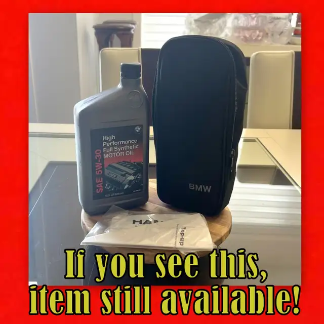 BMW High Performance 5W30 Synthetic Oil 1 L Bottle, Spout & Case in Other in Calgary - Image 2
