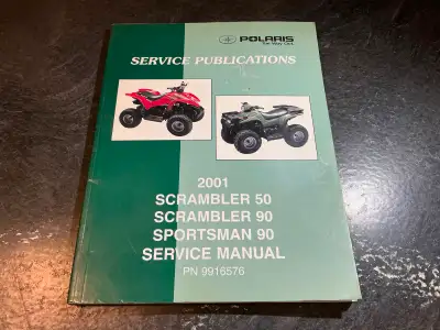 2001 Polaris Scrambler 50, Scrambler 90 Sportsman 90 Service Manual Polaris OEM Part Number 9916576...