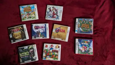 An assortment of Nintendo 3DS and DS games. Every game is tested and working except for Animal Cross...