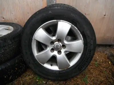 Motomaster winter tires 195/65R15 on VW OEM alloy rims, about 80% tread. Came off 09 Golf (Jetta). S...