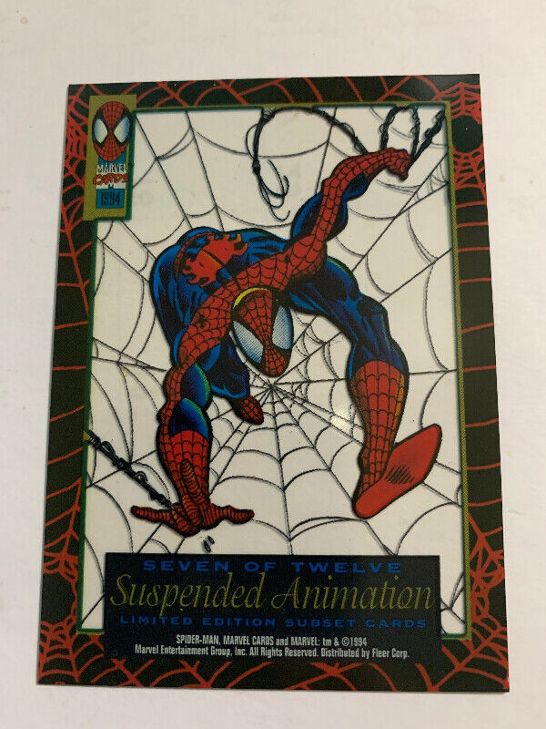1994 Fleer Marvel Suspended Animation #7 Spider-Man Chase Card dans Art et objets de collection  à Longueuil/Rive Sud