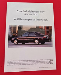 RETRO 1996 HONDA ACCORD CAR AD - AFFICHE AUTO