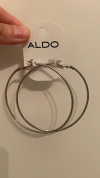 Aldo silver large  loop earrings