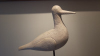 Large Vintage Art Wood Carved Seagull Bird