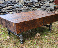 Rustic Hand Hewn Coffee Table
