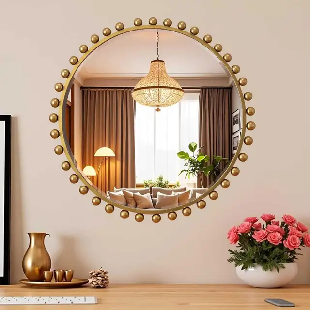 30 Inch Round Wall Mirror with Antique Gold *** BRAND NEW *** in Home Décor & Accents in Edmonton - Image 3