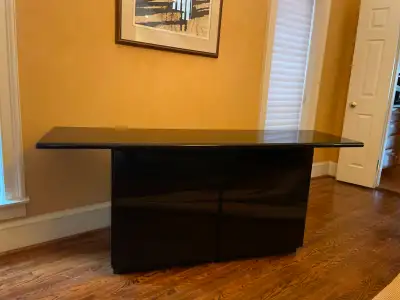 Italian-style high-gloss black lacquer credenza / sideboard, View more