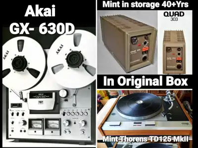 Quad 303 Power Amp Mint Cond Stored last 40+Yrs Still in Original Box Asking $700 OBO + THORENS TD 1...