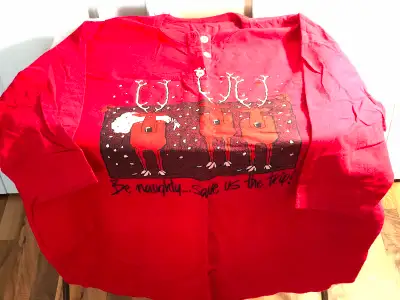 Vintage Size X Large Christmas P J Top