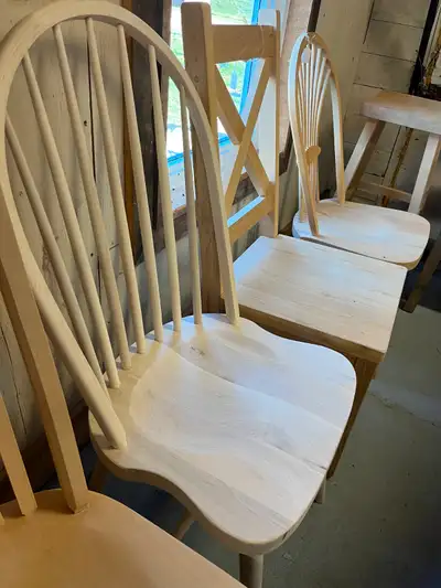 Round Back Chairs  By Provenance Harvest Tables, View more