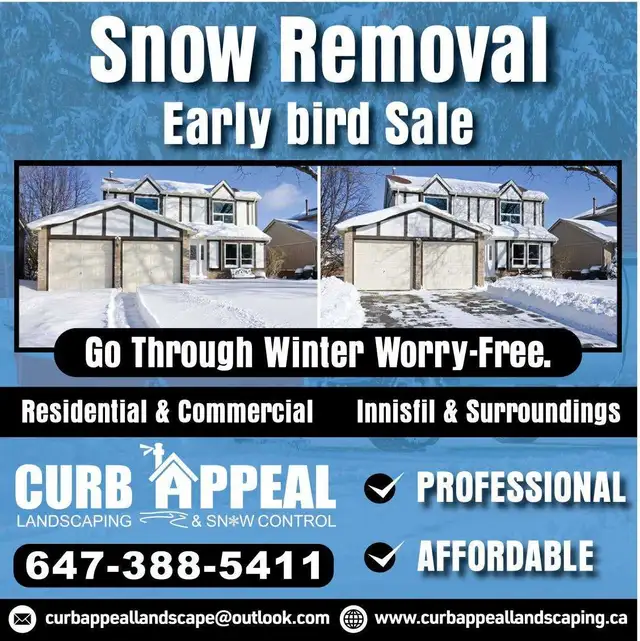 OFFERING SNOW REMOVAL SERVICES INNISFIL BARRIE
