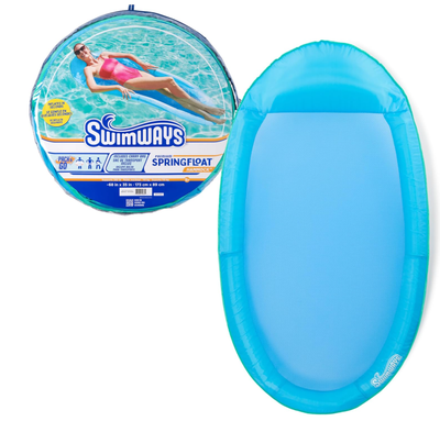 SwimWays Spring Float Premium Hammock Pool Lounger, Inflatable Pool Floats Adult with Fast Inflation...