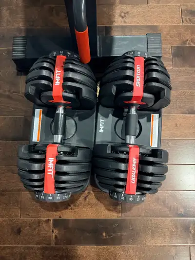 Bowflex type  Dumbell set and bench , View more